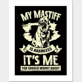 Funny Mastiff Dog Lover Gift Posters and Art